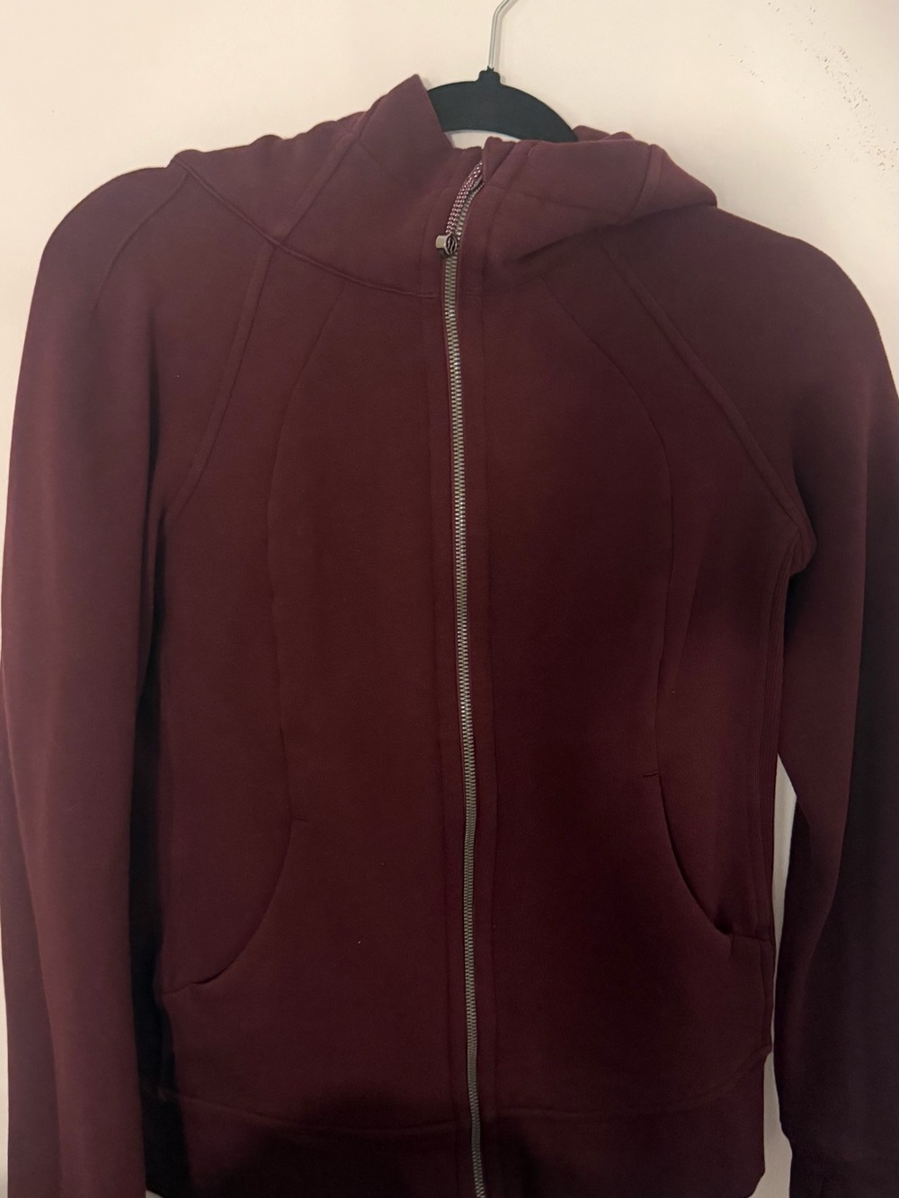 Women's Zip-Up Hoodie in Deep Wine